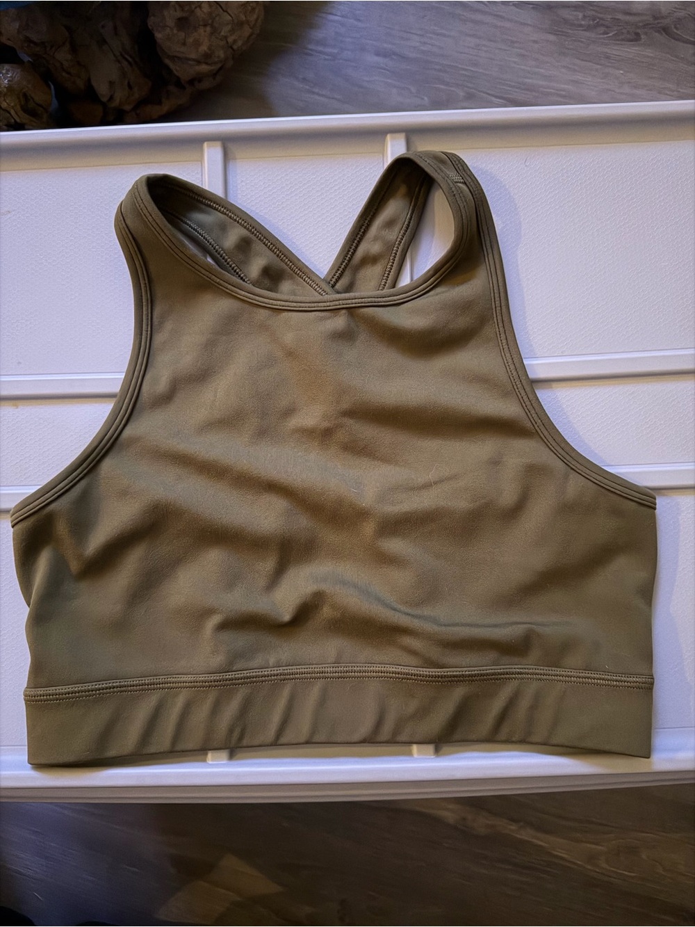 Paragon Olive Green Strappy Sports Bra Size Med VGUC